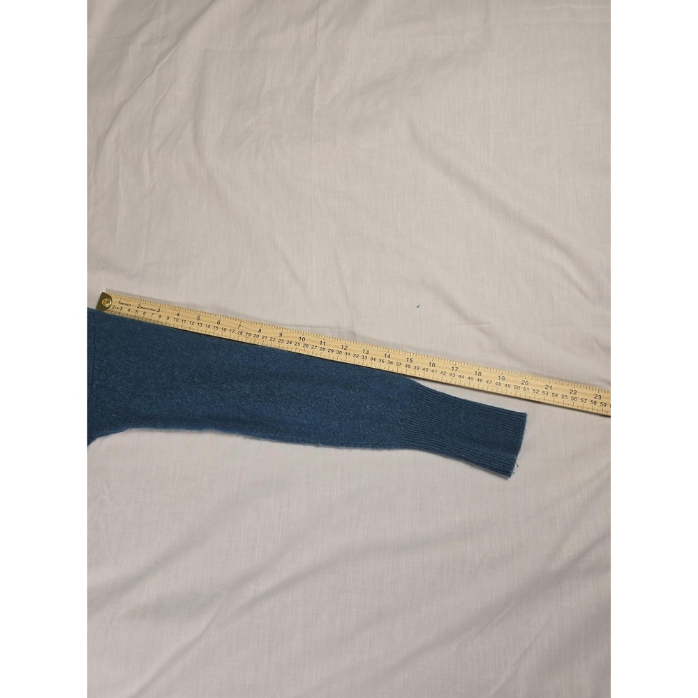 Halogen Sweater Womens Small Blue‎ 100% Cashmere V Neck Tunic Pullover Knit Top - Picture 9 of 9